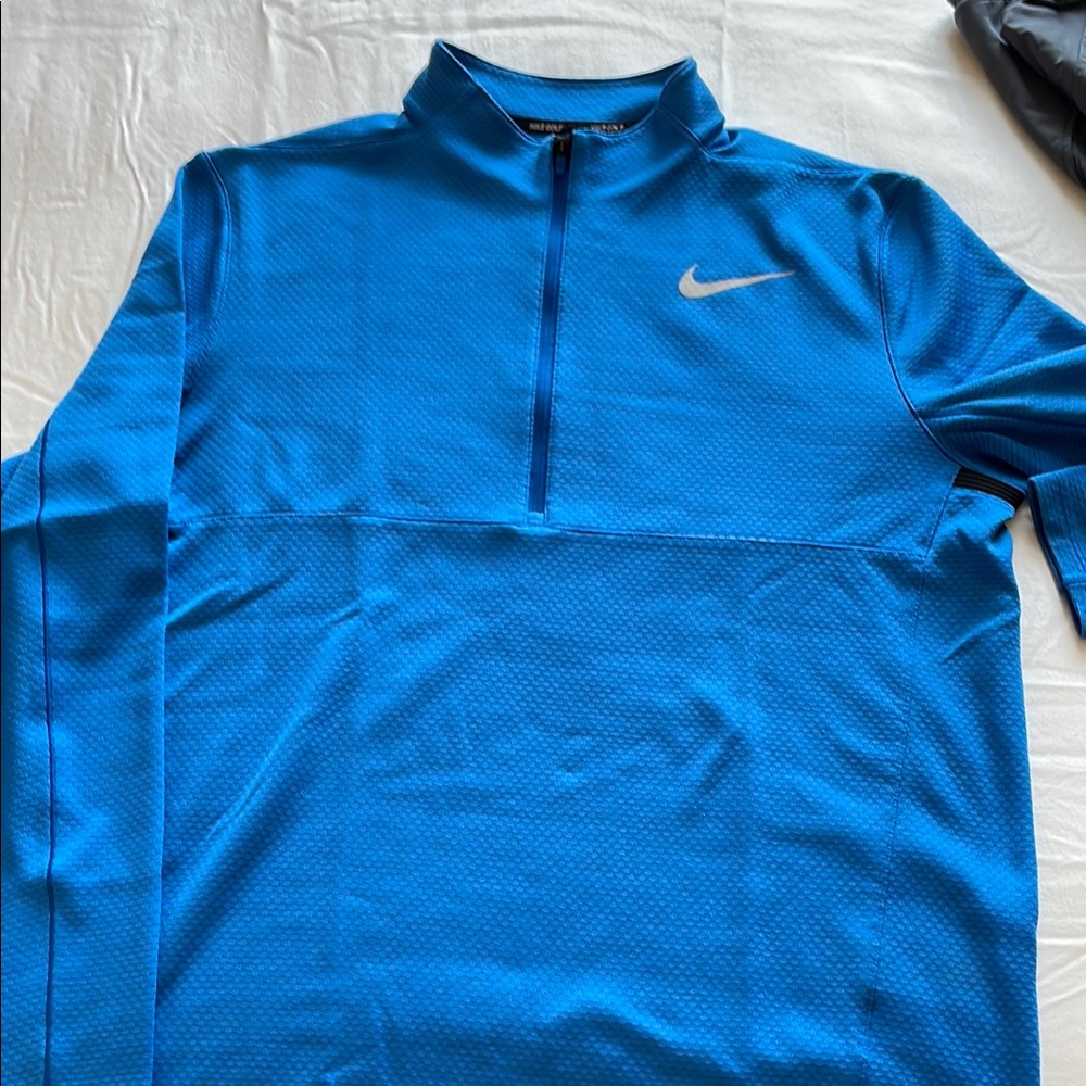 NY Knicks Nike Blue Performance Quarter-Zip Jacket